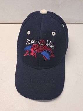 Kids Spider-Man Embroidered Navy Blue Adjustable Baseball Cap Hat Youth One Size